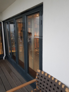 After picture of onsite coating in Frinton-on-Sea, Essex, of aluminium doors.
