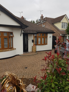 Before picture of uPVC coating onsite in Upminster, Essex.