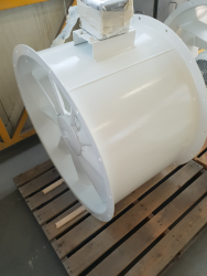 Fans were cleaned, prepared, primed then top coated onsite for a special project in Prague.