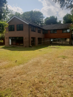Rear view of onsite house in Colchester, Essex. All windows coated in special uPVC paint RAL 9005 matt.