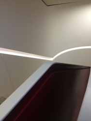 Two colour onsite coating of bespoke staircase at Brighton College, East Sussex.