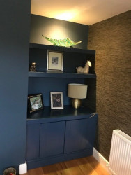 Bespoke wooden unit coated in our Colchester factory in a Farrow and Ball Colour.