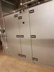 Coating of AHU in plant room in central London using 2 pack acrylic water based system.