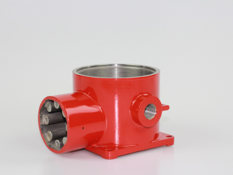 Fuel gauge for offshore application. Special masking and coated in 2 pack urethane.