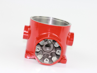 Fuel gauge for offshore application. Special masking and coated in 2 pack urethane.